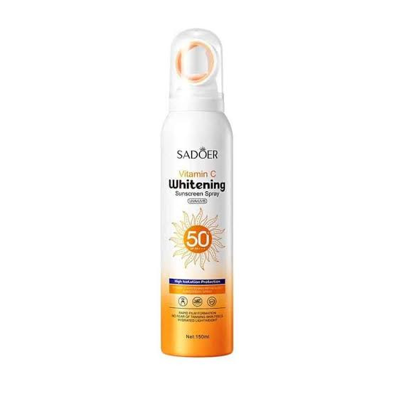 اسپری ضدآفتاب سادور SPF50 ویتامین C | محافظت و روشن کنندگی پوست