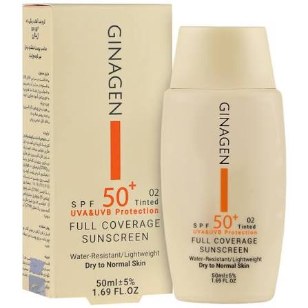 ضد آفتاب ژیناژن رنگی پوست خشک SPF50 (02)