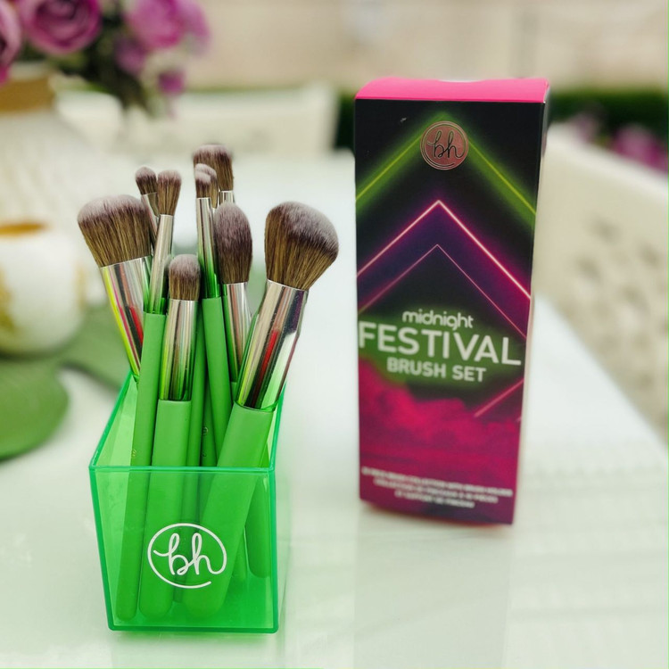 ست براش آرایشی بی اچ کازمتیکس BH COSMETICS مدل نئونی