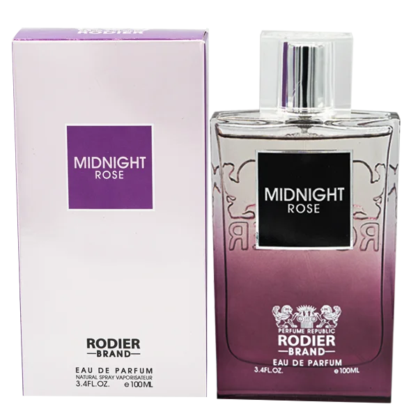 ادو پرفیوم زنانه رودیر مدل میدنایت رز midnight rose حجم 100 میلی لیتر